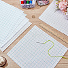 6Pcs 2 Colors 11CT Cross Stitch Fabric Sheets AJEW-AR0004-82-4