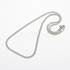 Men's 304 Stainless Steel Mesh Chain Necklaces STAS-O037-73P-2