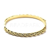 Ion Plating(IP) 304 Stainless Steel Twist Rope Hinged Bangles for Woman BJEW-M309-08G-2