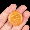 Symbol Natural Topaz Jade Flat Round Palm Stones PW-WGE396D-11-1