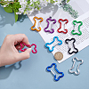 9Pcs 9 Colors Aluminum Rock Climbing Carabiners FIND-UN0010-08-4