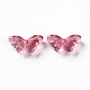 Transparent Spray Painted Glass Beads GLAA-S190-018A-02-2