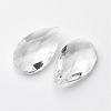 Faceted Teardrop Glass Pendants GLAA-R149-01-2