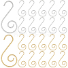 200Pcs 2 Colors Iron S-Hook Clasps FIND-SP0002-32-1