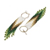 Bohemia Woven Glass Seed Bead Dangle Earrings EJEW-A046-03C-2