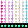 64Pcs 8 Colors Translucent Resin Pendant Colorful Night Glow Small Mushroom Pendant Creative Jewelry Accessories JX857A-1