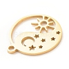 201 Stainless Steel Pendants STAS-G258-05G-3