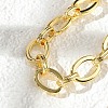 Brass Oval Link Chain Bracelets for Women Men BJEW-K273-10G-3