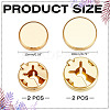 4Pcs 2 Styles Brass Cufflinks BUTT-ME0001-08-2