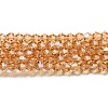 Transparent Electroplate Glass Beads Strands GLAA-F029-4mm-C18-1