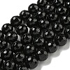 Faceted Natural Banded Agate Beads Strands G-F447-12mm-O09-2
