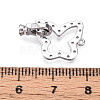 925 Sterling Silver Micro Pave Clear Cubic Zirconia Fold Over Clasps STER-T008-06P-3