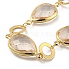 Faceted Teardrop Glass Beads Bib Necklaces NJEW-R263-07G-2