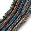 Electroplated Non-magnetic Synthetic Hematite Beads Strands G-P408-Q-2x1-1
