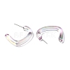 Resin C-shape Stud Earrings with 304 Stainless Steel Pins EJEW-D056-12P-2