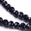 Faceted(32 Facets) Round Glass Beads Strands X-EGLA-J042-4mm-08-3