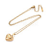 304 Stainless Steel Pendant Necklaces NJEW-T018-38G-3