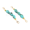 Imitation Synthetic Turquoise Resin Beaded Purse Strap Extender FIND-WH0005-89A-1