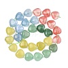 Gradient Color Cherry Quartz Glass & Natural Dyed White Jade & Lemon Jade & Green Aventurine Beads Strands G-B185-A15-4