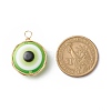 Transparent Evil Eye Resin Pendants PALLOY-JF01845-01-3