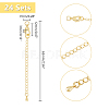 24 Sets Long-Lasting Plated Brass Chain Extender KK-UN0002-51-3