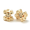 Rack Plating Brass Micro Pave Cubic Zirconia Beads KK-K386-06G-01-1