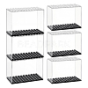 Rectangle Plastic Minifigure Display Case with Black Base ODIS-WH0004-14-1