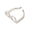 Brass Glasses Frame Open Cuff Ring for Women RJEW-F140-140P-3