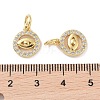 Real 18K Gold Plated Brass Micro Pave Cubic Zirconia Pendants KK-L209-039G-07-3