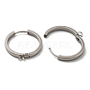 201 Stainless Steel Huggie Hoop Earrings Findings STAS-A167-01Q-P-2
