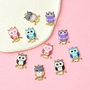 10Pcs 5 Colors Printed Alloy Pendants FIND-YW0004-46A-1