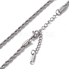 304 Stainless Steel Rope Chain Necklace for Men Women NJEW-K245-023D-2