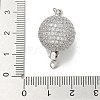 Rack Plating Brass Micro Pave Cubic Zirconia Pendants KK-L224-071P-3