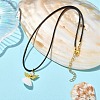 Natural Shell Fairy Pendant Necklace NJEW-JN04612-3