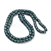 Electroplated Natural Lava Rock Beads Strands G-Z032-J04-12E-2
