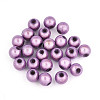 Spray Painted Acrylic Beads MACR-Q154-6mm-N08-1