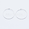 Long-Lasting Plated Brass Hoop Earrings Findings KK-K204-179P-NF-1