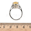 925 Sterling Silver Micro Pave Cubic Zirconia Finger Rings RJEW-B134-01A-01-5