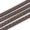 Braided Flat Single Face Imitation Leather Cords LC-T003-01D-1