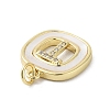 Rack Plating Brass Micro Pave Clear Cubic Zirconia Pendants KK-E102-33G-T-2