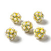Polymer Clay Rhinestone Beads RGLA-D050-01E-2