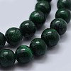 Natural Malachite Beads Strands G-F571-27B2-8mm-3