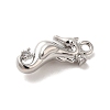 Marine Animal Theme Platinum  Brass Micro Pave Clear Cubic Zirconia Pendants LS-KK-U031-01P-02-2