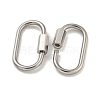 Non-Tarnish 304 Stainless Steel Screw Carabiner Lock Charms STAS-C092-05G-P-2