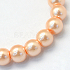 Baking Paint Pearlized Glass Pearl Round Bead Strands X-HY-Q003-4mm-18-2