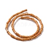 Natural Yellow Bamboo Leaf Stone Beads Strands G-C245-12-3