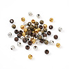 Kissitty 400Pcs 4 Colors Iron Corrugated Beads IFIN-KS0001-03-3