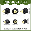 30Pcs 2 Styles Resin Hedgehog Display Decoration DJEW-GA0001-80-2