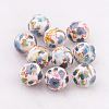 Spray Painted Resin Beads GLAA-F049-A13-1