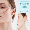 40Pcs 925 Sterling Silver Post Stud Earring Settings STER-DC0001-03-6